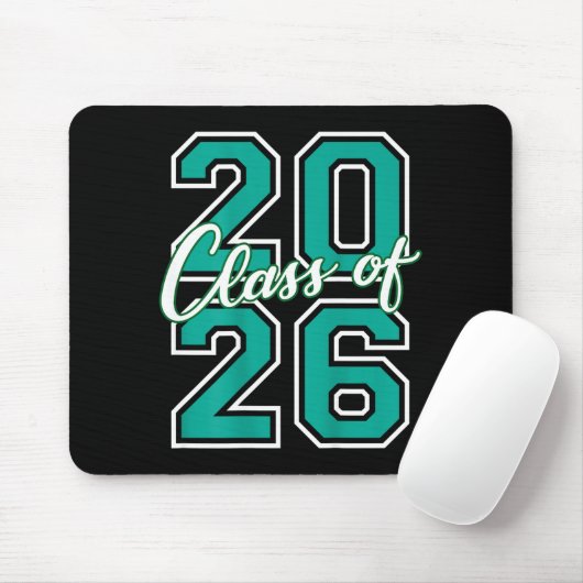 Cl Of 2026 Graduation Varsity Teal And White On Th Mousepad (Mit Mouse)