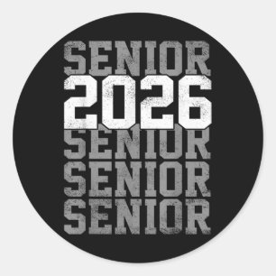 CL of 2026 Senior 2026 Letzter Tag der Schule 2026 Runder Aufkleber