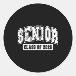 Cl of 2026 Senior 2026 Vintag Seniors Abschluss Runder Aufkleber