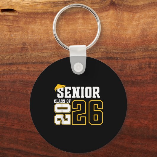 CL of 2026 Senior 26 High School Abschluss Black Schlüsselanhänger (Vorderseite)