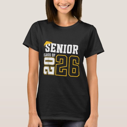 CL of 2026 Senior 26 High School Abschluss Black T-Shirt (Vorderseite)