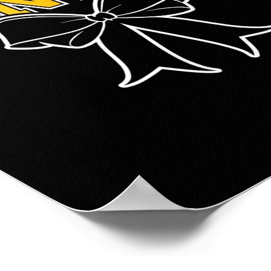 Cl of 2026 Senior Abschluss Black Gold Coquette B Poster (Ecke)