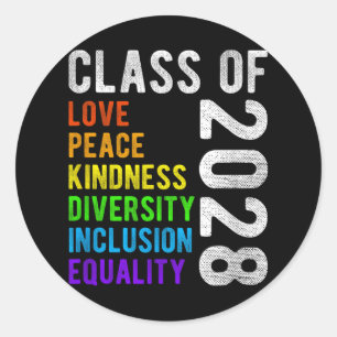 Cl of 2028 Shirt Peace Liebe CL of 2028 Gifts Shir Runder Aufkleber