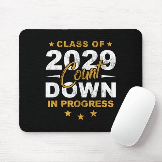 Cl Of 2029 Count Down Graduating Fun First Day 8th Mousepad (Mit Mouse)