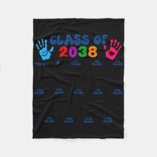 CL of 2038 Handprint Niedlich zurück in die Schule Fleecedecke