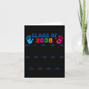 CL of 2038 Handprint Niedlich zurück in die Schule Karte