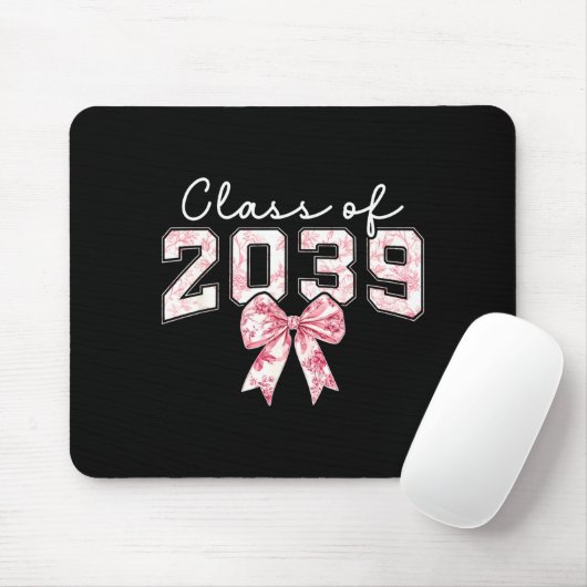 Cl Of 20&#; Grad Preppy Coquette Bow Girly Girl K Mousepad (Mit Mouse)