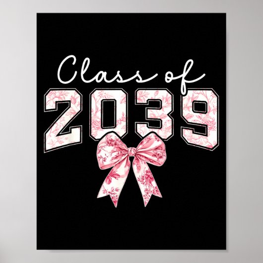 Cl Of 20&#; Grad Preppy Coquette Bow Girly Girl K Poster (Vorne)