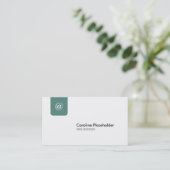 CL UnternehmensNo24B Vintages Grün Visitenkarte (Stehend Vorderseite)