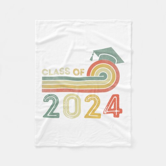 Cl von 2024 Abschluss Senior 2024 Fleecedecke (Vorderseite)