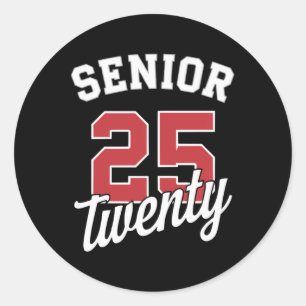 Cl von 2025 Senior 2025 Abschluss 2025 Long Sleeve Runder Aufkleber