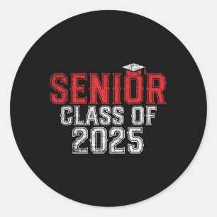 Cl von 2025 Senior 2025 Ck to School Abschluss 25 Runder Aufkleber