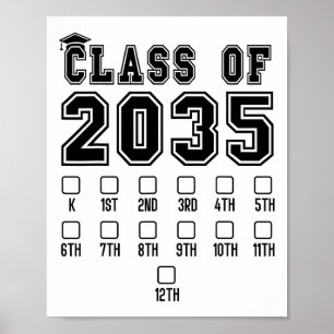Cl von 2035 Wachse mit mir Erster Schultag Häkchen Poster