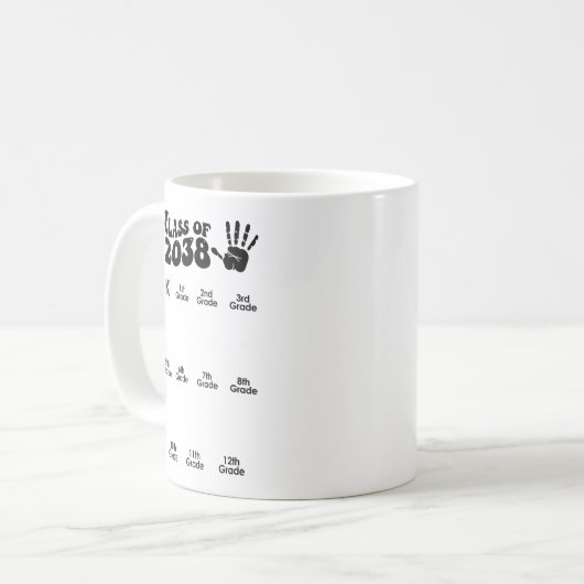 Cl von 2038 wächst mit meinem Handprint zurück in Kaffeetasse (Vorderseite Links)