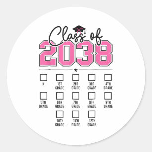 CL von 2038 wächst mit mir Coquette Bow zurück nac Runder Aufkleber