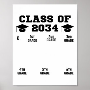 Cl von 20&#; Schuljahr wächst mit mir K-12 Handpri Poster