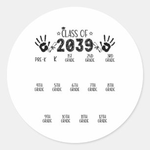 Cl von 20&#; Wachse mit mir Vorschule bis 12. Kla Runder Aufkleber