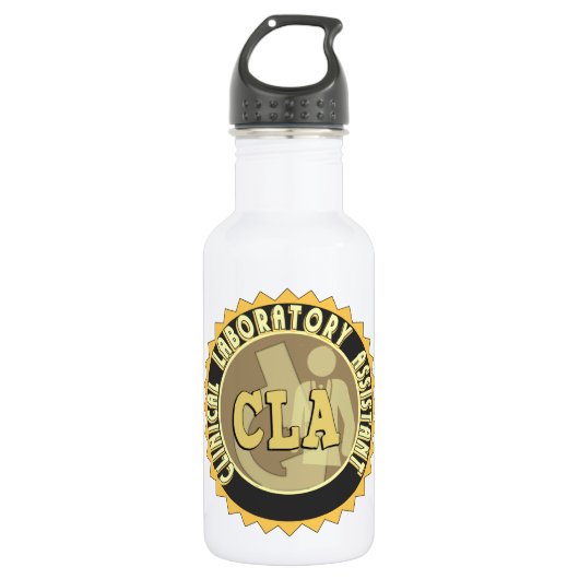 CLA-ABZEICHEN - KLINISCHER LABOR-ASSISTENT EDELSTAHLFLASCHE (Vorderseite)