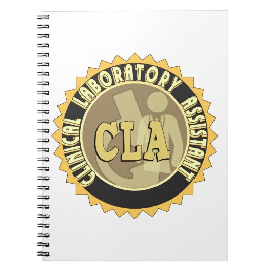 CLA-ABZEICHEN - KLINISCHER LABOR-ASSISTENT NOTIZBLOCK (Vorderseite)