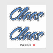 Claas Name blue Aufkleber Sticker Stickerset (Blatt)