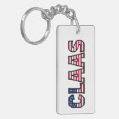 Claas Name Vorname USA Flagge Anhänger Schlüssel Schlüsselanhänger (Vorderseite links)