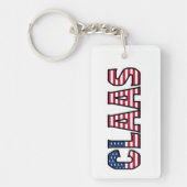 Claas Name Vorname USA Flagge Anhänger Schlüssel Schlüsselanhänger (Vorderseite)