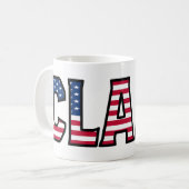 Claas Name Vorname USA styled Tasse Kaffeetasse (Vorderseite Links)
