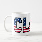 Claas Name Vorname USA styled Tasse Kaffeetasse (Links)