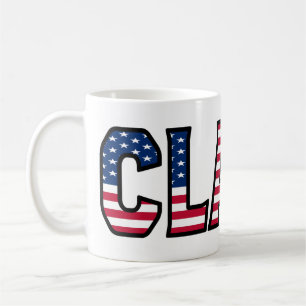 Claas Name Vorname USA styled Tasse Kaffeetasse