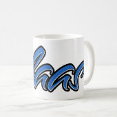 Claas Vorname Name blue Tasse Kaffeetasse (VorderseiteRechts)