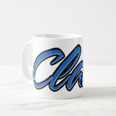 Claas Vorname Name blue Tasse Kaffeetasse (Vorderseite Links)