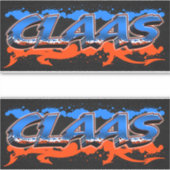 Claas Vorname Name Graffiti Aufkleber Sticker (Vorderseite)