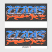 Claas Vorname Name Graffiti Aufkleber Sticker (Blatt)