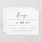 Claassic White Script UAWG MENU Budget Postkarte (Vorne/Hinten)