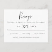 Claassic White Script UAWG MENU Budget Postkarte (Vorderseite)