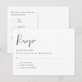 Claassic White Script UAWG MENU Budget Postkarte (Vorne/Hinten)