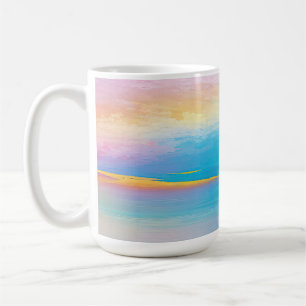 "Clachanray", eine weiträumige, rosa und blaue Lan Kaffeetasse