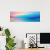 "Clachanray", eine weiträumige, rosa und blaue Lan Poster (Heimbüro)