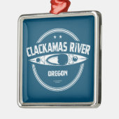 Clackamas Fluss Oregon Kayaking Ornament Aus Metall (Links)