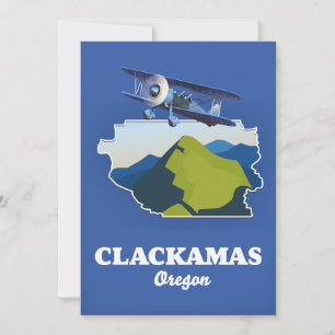 Clackamas Oregon USA Karte Leinwanddruck