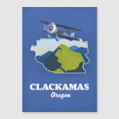 Clackamas Oregon USA-Karte Magnetkarte (Vorderseite)