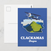 Clackamas Oregon USA-Karte Postkarte (Vorne/Hinten)