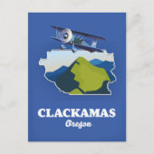 Clackamas Oregon USA-Karte Postkarte (Vorderseite)