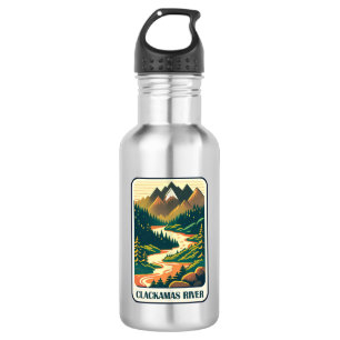 Clackamas River Oregon Colors Edelstahlflasche