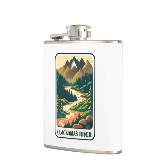 Clackamas River Oregon Colors Flachmann (Links)