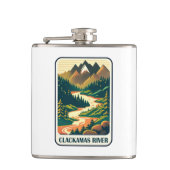 Clackamas River Oregon Colors Flachmann (Vorderseite)