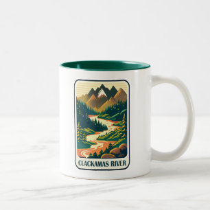 Clackamas River Oregon Farben Zweifarbige Tasse