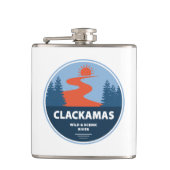 Clackamas Wild und Landschaftlicher Fluss Oregon Flachmann (Vorderseite)