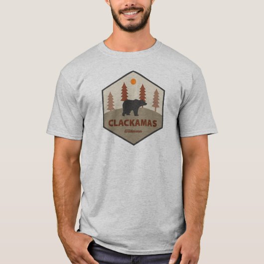 Clackamas-Wilderness Oregon Bär T-Shirt (Vorderseite)