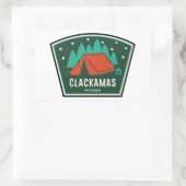 Clackamas Wilderness Oregon Camping Rechteckiger Aufkleber (Tasche)